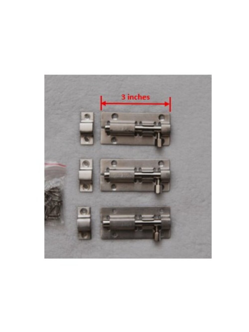 NIB JQK Door Latch Lock, 3 Sets of Barrel Bolts, Slide Gate Latches